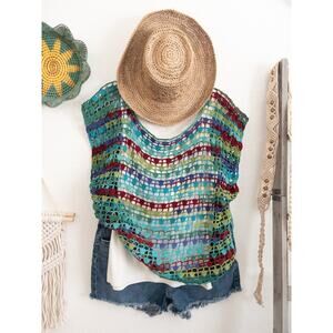 Colorful Crochet Women's Blouse